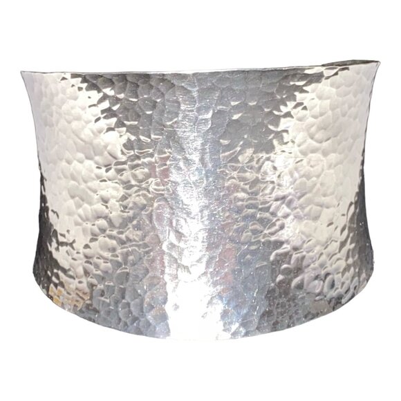 Cuff Bracelet Hammered Finish Sterling Silver Tested Jewelry - Picture 1 of 6